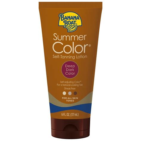 banana boat dark self tanner.